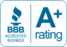 Better Business Bureau Accredited Business with an A+ rating