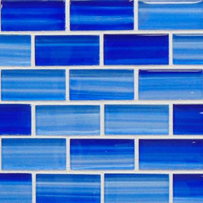 Brushed pool waterline tile