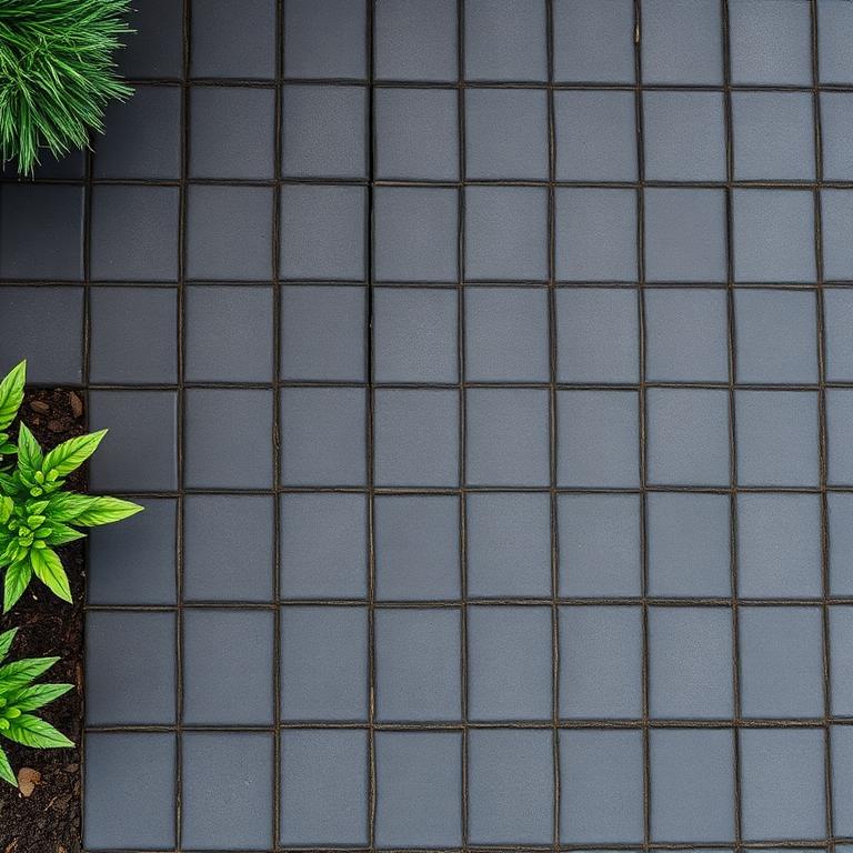 Charcoal concrete paver deck